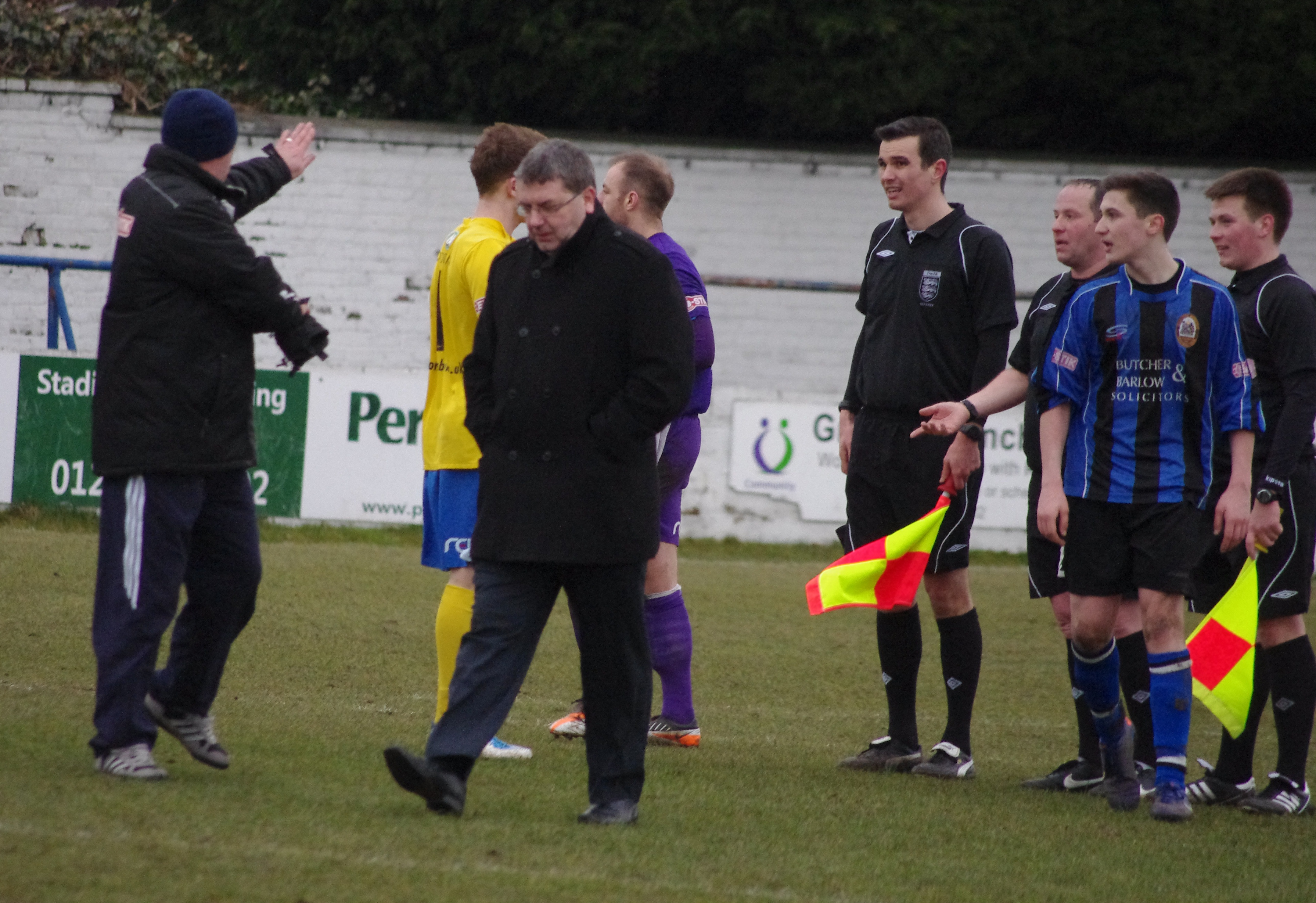 What a joke! Farsley boss Neil Parsley gives the referee of the 2-2 with Radcliffe in March a piece of his mind