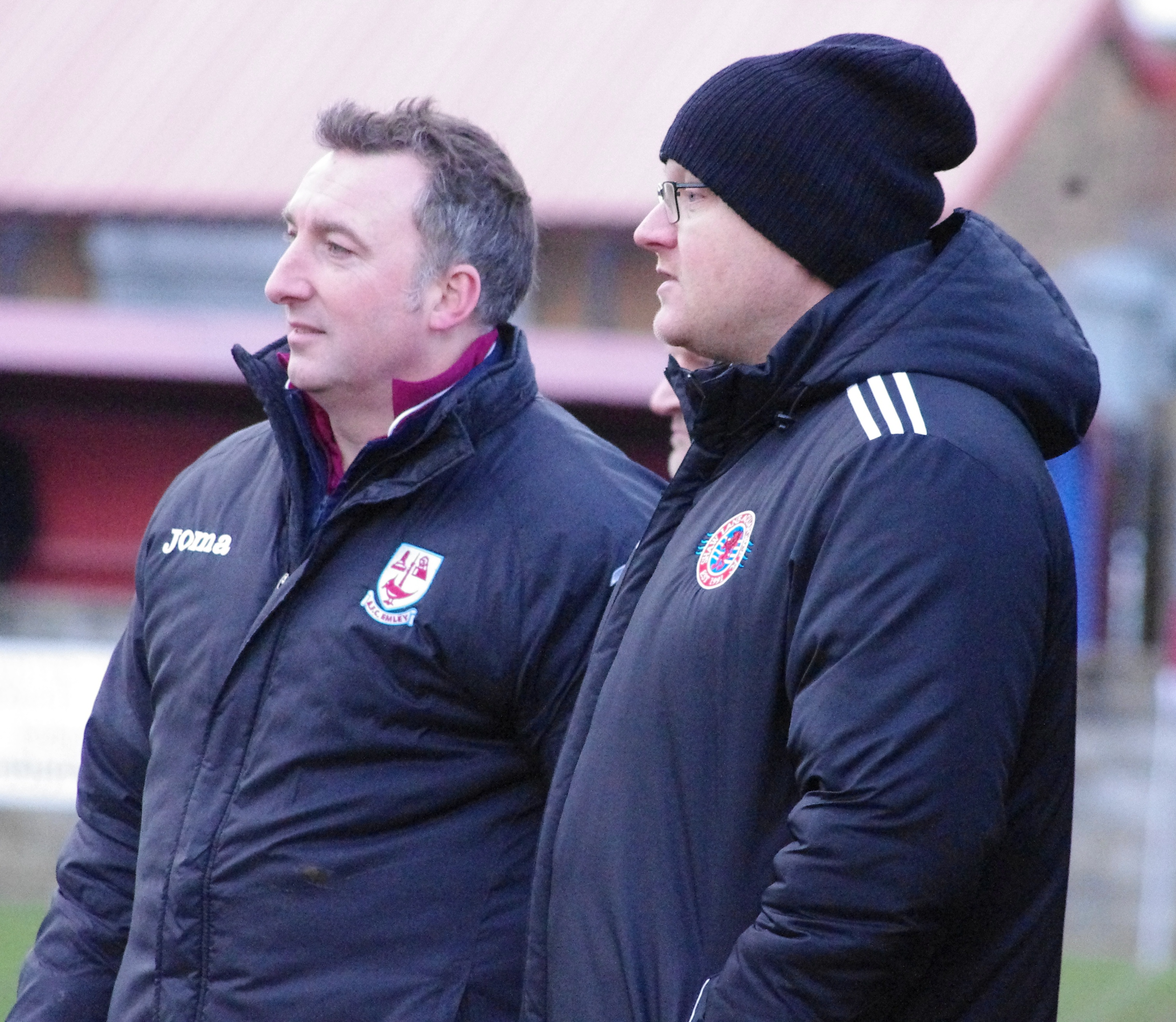 AFC Emley boss Darren Hepworth (left) and Shaw Lane Aquaforce manager Simon Houghton say respect works both ways