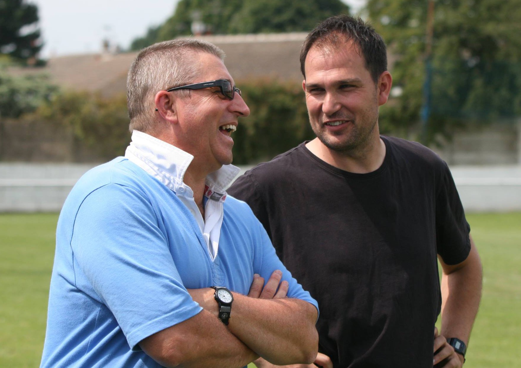 Ossett Albion manager Richard Tracey (right) and his assistant Eric Gilchrist (left) are hoping to have a much better season in the Evo Stik Division One North