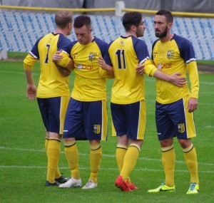 All the attention pre-match was on new Tadcaster midfielder Jonathan Greening (right)