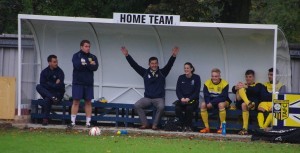 Perfect day: Paul Marshall acknowledges the chants of "Marshy, give us a wave" from the Tadcaster supporters