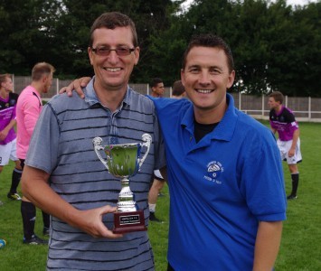 Garforth Town chairman Brian Close (left) with his manager Graham Nicholas