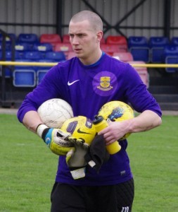 Selby Town goalkeeper Arran Reid saved two penalties in the shootout win over Guiseley