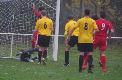 Anthony Ryan sets Armthorpe on their way to a 2-1 victory at Nostell