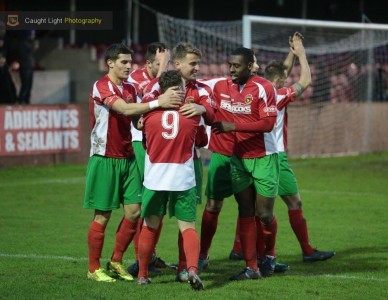 Band of brothers: Harrogate Railway notched up their seventh consecutive victory yesterday