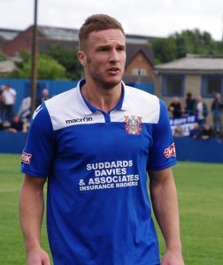 Aiden Savory got two goals in Farsley Celtic's FA Cup win over Stocksbridge