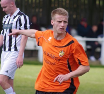 Brighouse winger Ryan Hall scored twice in the 8-0 win over Droylsden