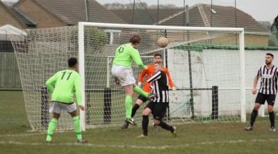 Paul Sykes' header which took a deflection in AFC Emley's 3-2 win at Penistone