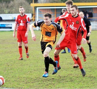 Connor Brunt hit the late equaliser for Ossett Albion against Clitheroe. Picture: John Hirst