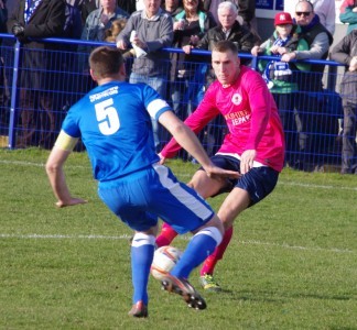 Goal-scorer Joe Thornton goes close in the first half