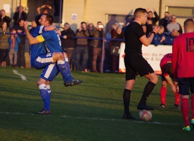 It was Glossop celebrating at the end though