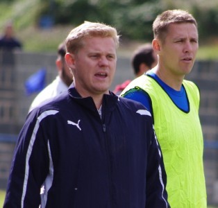 Duncan Bray (left) and Nick Handley (right) guided Pontefract Collieries back to the Toolstation NCEL Premier Division last season