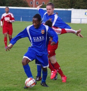 Aaron Joseph was one of only a few first team players who featured for Pontefract Collieries last night