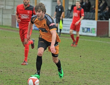 Tim Taylor got Ossett Albion's goal in the 3-1 defeat to Droylsden