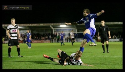 Harrogate Railway's wing wizard Rob Youhill scoring his wonder goal at Darlington in October