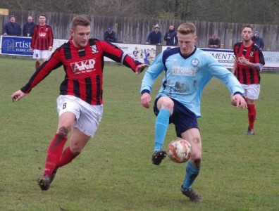 Danny Chambers ensured Shaw Lane stayed top after scoring both goals for Barton against Worksop