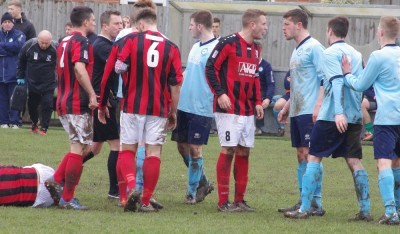 Tempers flare in the derby clash