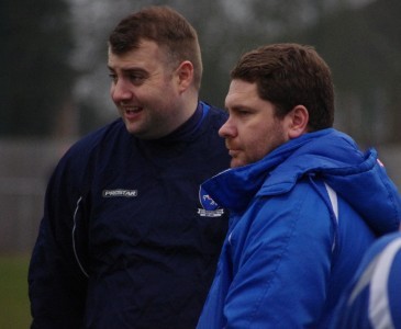 Hall Road Rangers manager Martin Thacker (right) believes his players play better against the top sides 