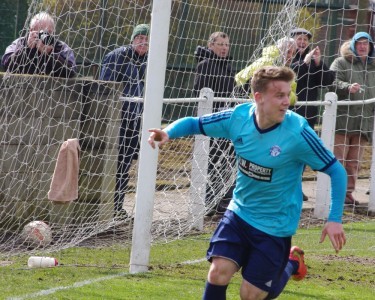 Nick Guest wheels away after completing Hemsworth's victory at Emley on GroundHop day last year