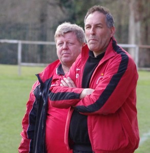 Knaresborough manager Brian Davey (right) said the decision to abandon the game as "ridiculous".