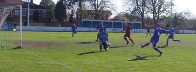 Craig Rouse scores Pontefract's seventh goal