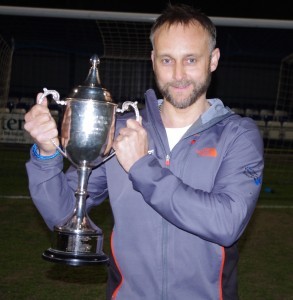 Shaw Lane Aquaforce chairman Craig Wood with the Toolstation NCEL Premier Division trophy