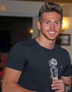 Ossett Albion striker Connor Bower won the young player of the year award