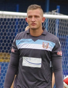 Tom Taylor made a top save for Farsley Celtic in the first half