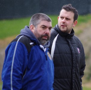 Jon Miles (left) is no longer the manager of Glasshoughton Welfare