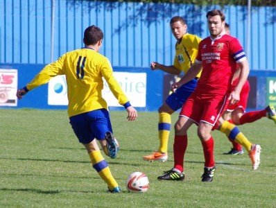 Bridlington Town captain Tom Fleming in action