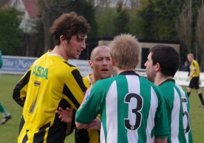 Adam Nowakowski, pictured left in 2010, has joined Darlington 1883