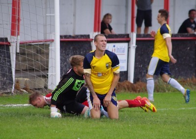 Joe Thornton looks on after being denied at close range