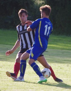 Former Glasshoughton defender Alex Low halts Joe Danby's progress