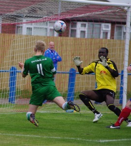 George Grayson heads home Avenue's second goal