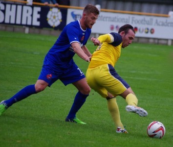 Paddy Miller holds the ball up for Tadcaster