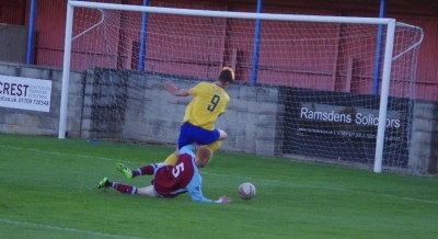 Although Tom Brennan had to make a goal-saving tackle to stop Ossett striker Barrie Frankland