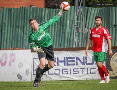 Railway goalkeeper Tom Goodwin scored directly from a goal kick