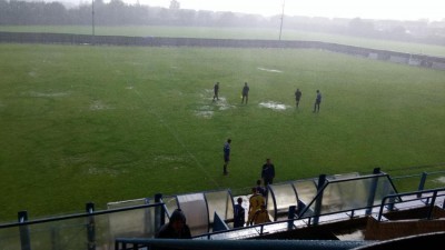 The scene at Garforth Town when their match with Pickering Town was abandoned