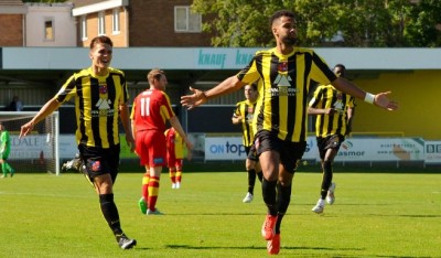 Brendon Daniels scored two wonder goals for Harrogate against Bradford. Picture: Craig Hurle