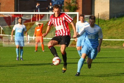 Ollie Fearon, who played for Worsbrough at the start of the season, scored a hat-trick for Penistone against his former side. Picture: whiterosephotos.co.uk