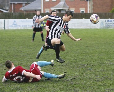 Ben Rhodes scored twice for Penistone Church. Picture: Ian Revitt