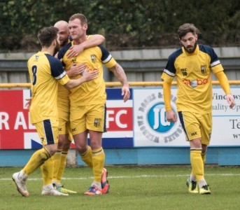 Gregg Anderson celebrates a goal. Picture: Ian Parker