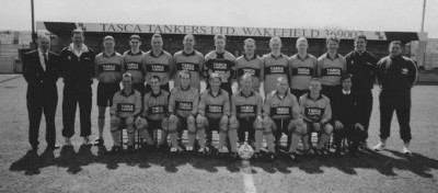 Eric Gilchrist with his first Ossett Albion team in 2000-01