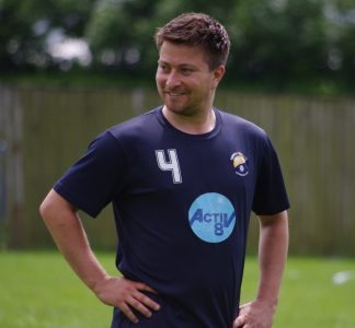 Garforth Town assistant manager Andy Sunley enjoying his first steps into coaching