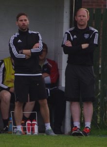 New Penistone Church player/coach Andy Ring alongside manager Ian Richards
