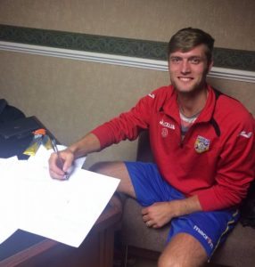 Luke Hinsley signed a contract with Frickley Athletic this summer