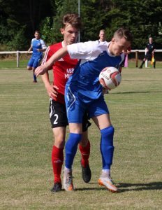 Brad Kerr gave Worsbrough a first half lead. Picture: Craig Dinsdale
