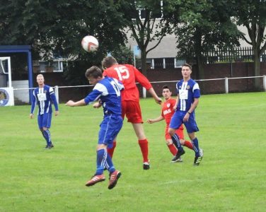 Action from Glasshoughton 5-1 Yorkshire Amateur. Picture: Malcolm Lumb