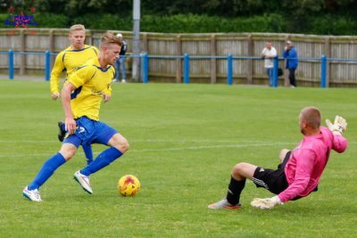 Nick Black scored four and he rounded goalkeeper Dave Ross for this goal. Picture: Mark Gledhill