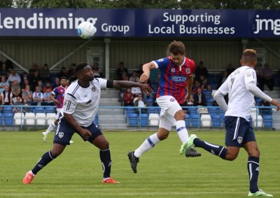 Action from Guiseley 0-2 Dagenham & Redbridge. Picture: http://www.alexdanielphotos.co.uk